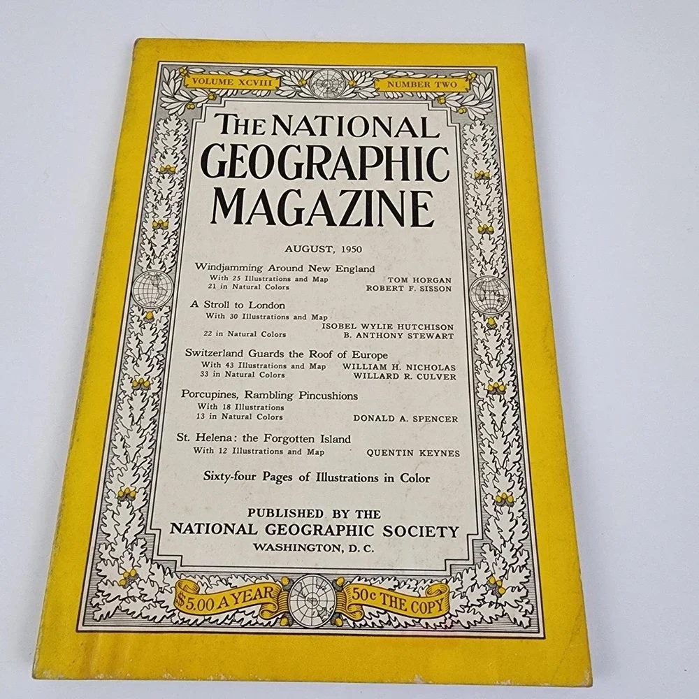 National Geographic Magazine August 1950 No Map